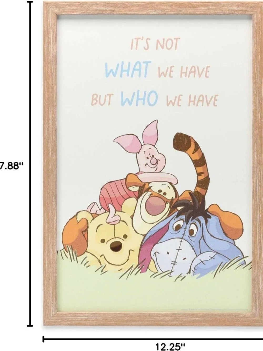 Charming Winnie the Pooh Framed Wood Wall Art - Whimsical Home Decor